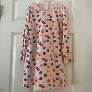 Hanna Andersson | Girls Pink Polka Dot Long Sleeve Dress | Size: 8